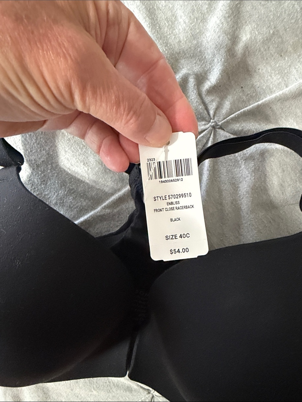 EnBliss Black front close racer back Seamless T-Shirt Bra - Picture 2 of 3